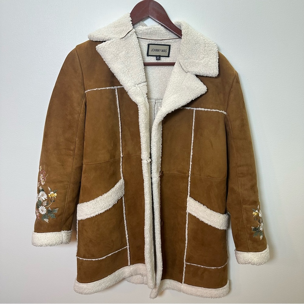 Johnny Was 100% suede coat
